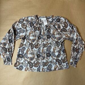 Ivy‎ Blouse in Nutmeg Paisley Ivory
CLEOBELLA sz M